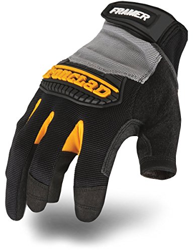 Product Cover Ironclad Framer Work Gloves FUG, High Dexterity, Performance Fit, Durable, Machine Washable, Sized S, M, L, XL, XXL (1 Pair)