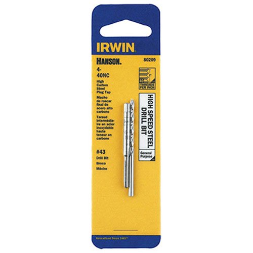 Product Cover IRWIN Drill And Tap Set, 4 - 40 NC Tap and No. 43 Drill Bit (80209)