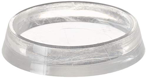 Product Cover Shepherd Hardware 9087 1-7/16-Inch Smooth Plastic Furniture Cups, Clear, 4-Pack