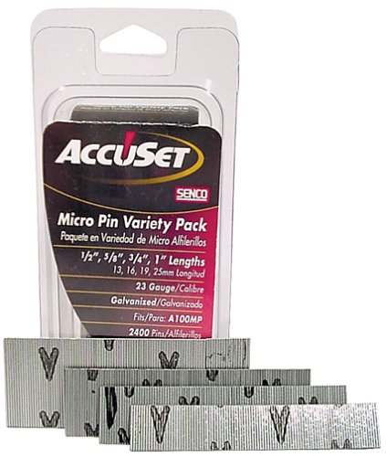 Product Cover AccuSet A109809 Variety Pack 23-Gauge Galvanized Micro Pin (2,500 per Box)