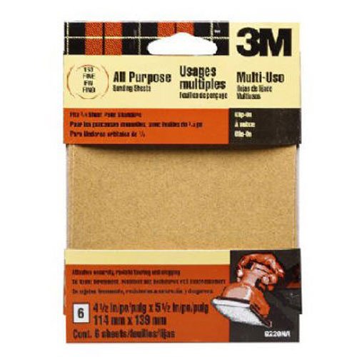 Product Cover 3M 9211NA 4.5-Inch x 4.5-Inch Adhesive Backed Palm Sander Sheets, Coarse Grit, 5-pack
