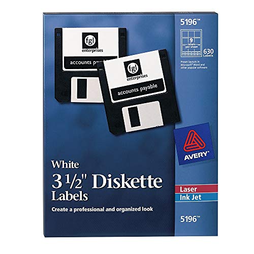 Product Cover Avery Laser Diskette Labels 2 3/4 x 2 3/4 Single Pack (5196)