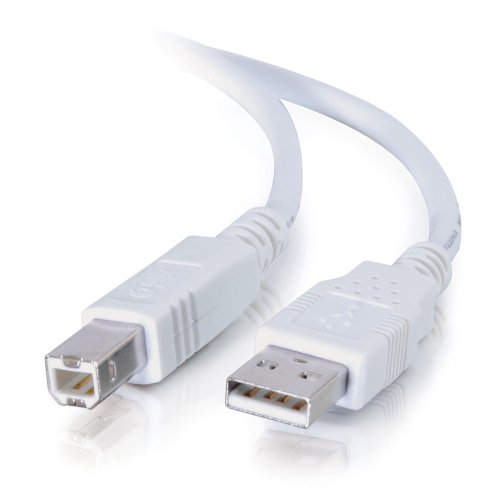 Product Cover C2G 13171 USB Cable - USB 2.0 A Male to B Male Cable for Printers, Scanners, Brother, Canon, Dell, Epson, HP and more, White (3.3 Feet, 1 Meter)