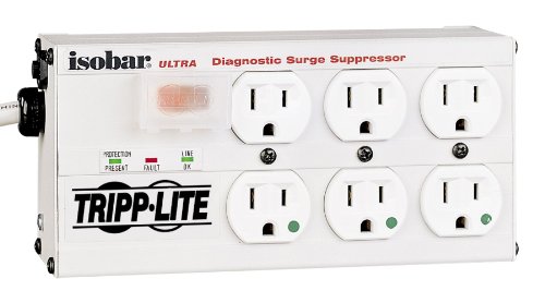 Product Cover Tripp Lite Isobar 6 Outlet Medical Grade Surge Protector Power Strip 15ft Cord (ISOBAR6ULTRAHG)