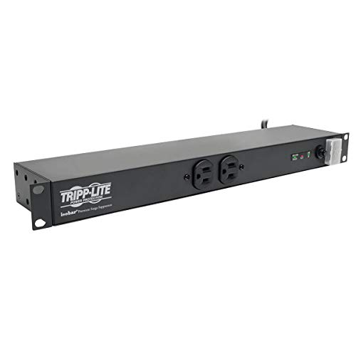 Product Cover Tripp Lite Isobar 12-Outlet Surge Protector, 15ft. Cord, 15A, 1U Rack-Mount, Metal, & $25,000 INSURANCE (ISOBAR12ULTRA)