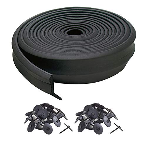 Product Cover M-D Building Products, Black 3749 Garage Door Bottom Rubber, 16 Feet