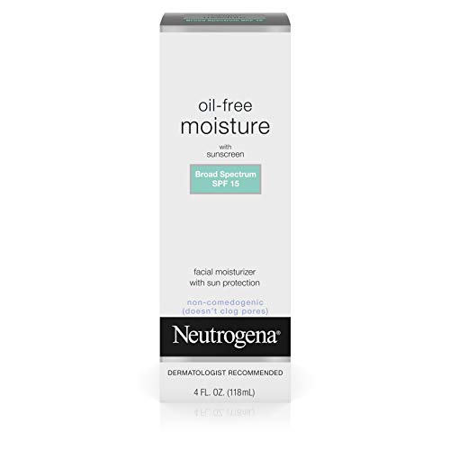 Product Cover Neutrogena Oil Free Daily Long Lasting Facial Moisturizer & Neck Cream - Non Greasy, Oil Free Moisturizer Won't Clog Pores - SPF 15 Sunscreen & Glycerin, 4 fl. oz