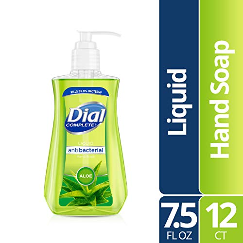 Product Cover Dial Antibacterial Liquid Hand Soap, Aloe, 7.5 Fluid Ounces (Pack of 12)