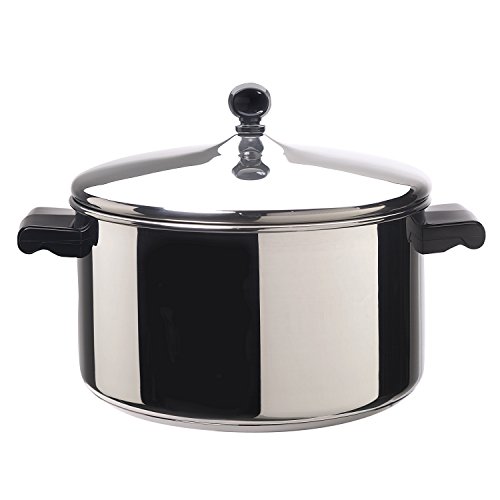 Product Cover Farberware 50005 Classic Stainless Steel Stock Pot/Stockpot with Lid - 6 Quart, Silver