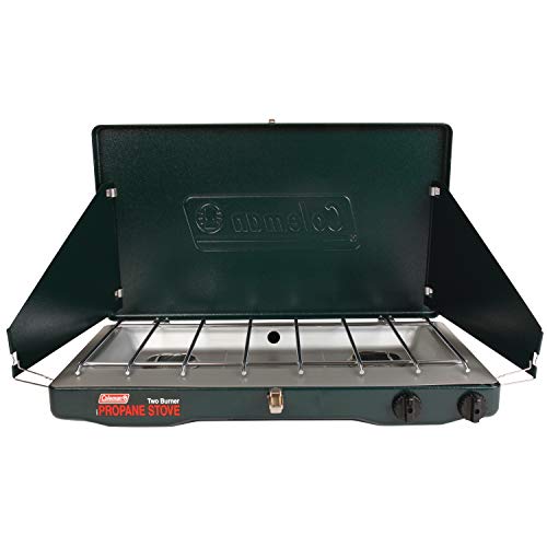 Product Cover Coleman Gas Stove | Portable Propane Gas Classic Camp Stove with 2 Burners