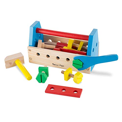 Product Cover Melissa & Doug Take-Along Tool Kit Wooden Toy (Pretend Play, Sturdy Wooden Construction, 9.9