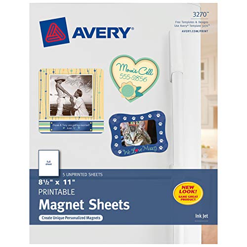Product Cover Avery Magnet Sheets, 8.5 x 11 Inches, White (03270)