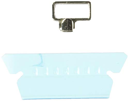 Product Cover Pendaflex 42BLU Hanging File Folder Tabs, 1/5 Tab, Two Inch, Blue Tab/White Insert (Pack of 25)