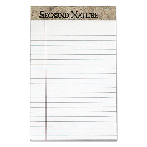 Product Cover Tops(R) Second Nature(R) 100% Recycled 15-Lb Writing Pads, 5in. x 8in., White, Pack Of 12