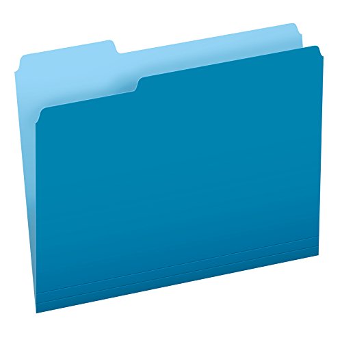 Product Cover Pendaflex Two-Tone Color File Folders, Letter Size, Blue, 1/3 Cut, 100 per box (152 1/3 BLU)