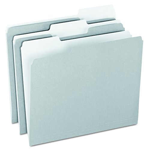 Product Cover Pendaflex Two-Tone Color File Folders, Letter Size, 1/3 Cut, Gray, 100 Per box (152 1/3 GRA)