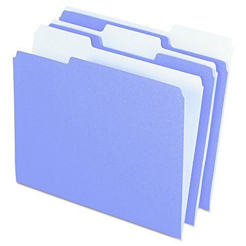 Product Cover Pendaflex Two-Tone Color File Folders, Letter Size, 1/3 Cut, Lavender, 100 Per box (152 1/3 LAV)
