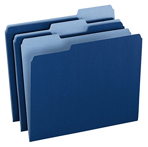 Product Cover Pendaflex Two-Tone Color File Folders, Letter Size, 1/3 Cut, Navy, 100 Per box (152 1/3 NAV)