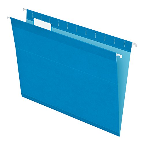 Product Cover Pendaflex Reinforced Hanging File Folders, Letter Size, Blue, 1/5 Cut, 25/BX (4152 1/5 BLU)