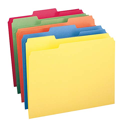 Product Cover Smead File Folder, 1/3-Cut Tab, Letter Size, Assorted Colors, 100 per Box, (11943)