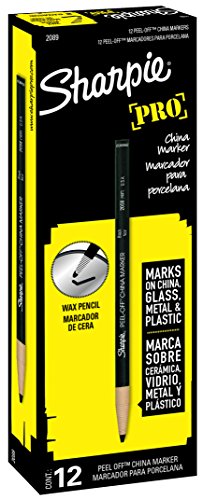 Product Cover Sharpie PEEL-OFF Marker China, China Marker Bullet, 12 Pack, Black (2089)
