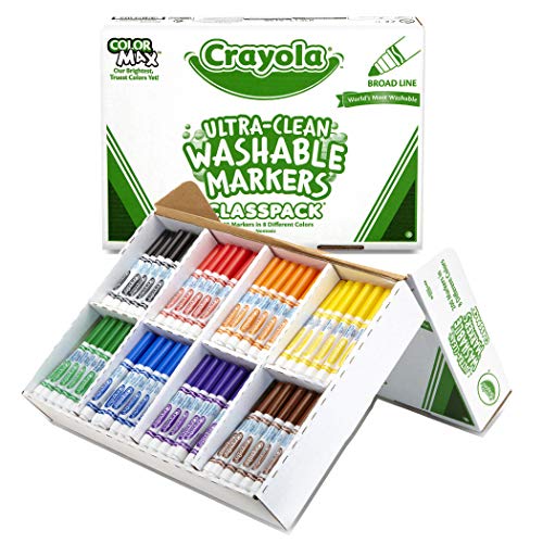 Product Cover Crayola Bulk Broad Line Washable Markers, School Supplies Classpack, 200 Count