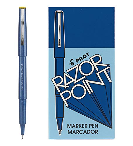 Product Cover PILOT Razor Point Fine Line Marker Stick Pens, Ultra-Fine Point (0.3mm) Blue Ink, 12 Count (11004)