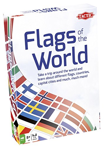 Product Cover Tactic Games US Flags of The World Family Card Game - Educational & Fun - Play & Learn About Flags, Nations & Geography