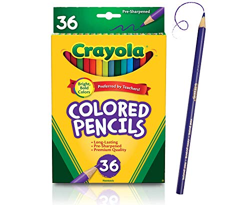 Product Cover Crayola Colored Pencils Set, School Supplies, Presharpened, 36 Count