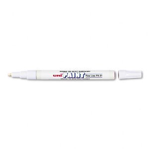 Product Cover Uni-Paint PX-21 Oil-Based Paint Marker, Fine Point, White, 1-Count