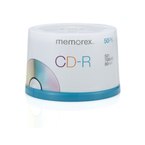 Product Cover Memorex 700MB/80-Minute 52x Data CD-R Media 50-Pack Spindle