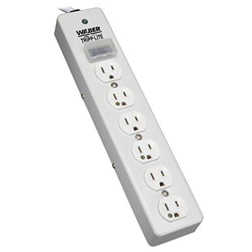 Product Cover Tripp Lite 6 Outlet Hospital Grade Surge Protector Power Strip, 15ft Cord, UL 1363, (SPS-615-HG)