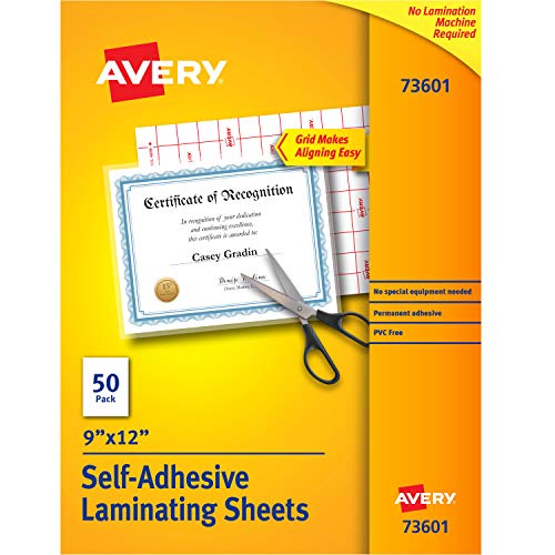 Product Cover Avery Self-Adhesive Laminating Sheets, 9