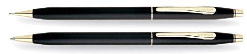 Product Cover Cross Classic Century Classic Black Ballpoint Pen & 0.7mm Pencil with 23KT Gold-Plated Appointments