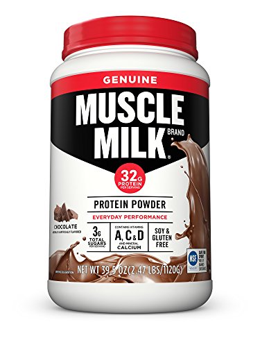 Product Cover Muscle Milk Genuine Protein Powder, Chocolate, 32g Protein, 2.47 Pound
