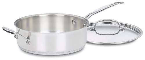 Product Cover Cuisinart 733-24H Chef's Classic Stainless 3-1/2-Quart Saute Pan with Helper Handle & Cover