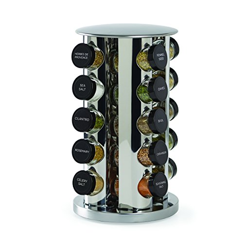 Product Cover Kamenstein 30020 Revolving 20-Jar Countertop Spice Rack Tower Organizer with Free Spice Refills for 5 Years
