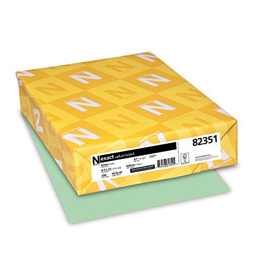 Product Cover Wausau Paper 82351 Neenah Exact Vellum Bristol, 67 lb, 8.5 x 11 Inches, 250 Sheets, Green