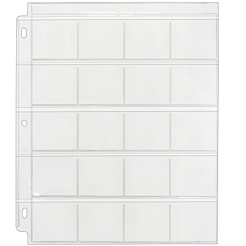 Product Cover Clear File - Coin & Slide Page for 3-Ring Binders - Poly Archival-Safe Plastic - 25-Pack - 21B