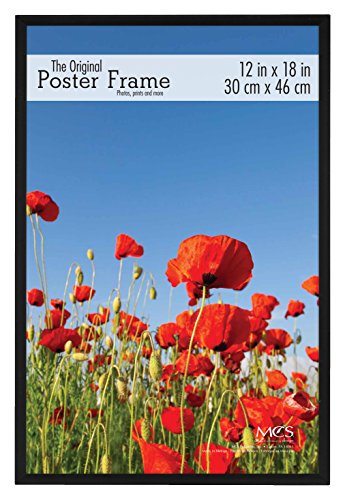 Product Cover Black plastic POSTER size frame with Corrugated Backing - 12x18