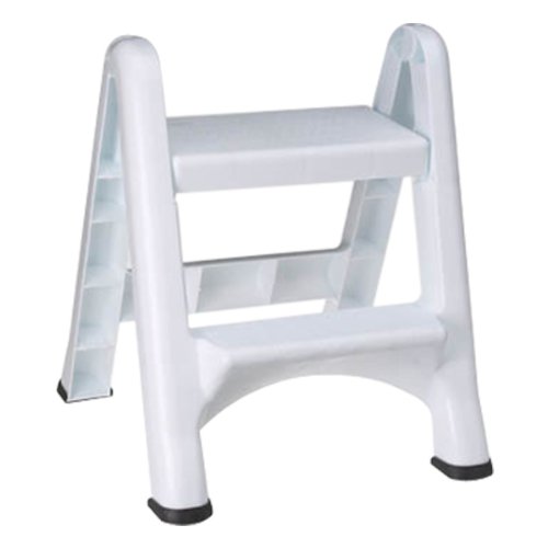 Product Cover Rubbermaid 4209 EZ Step Folding Stool, 2-Step, White