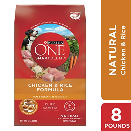 Product Cover Purina ONE Natural Dry Dog Food, SmartBlend Chicken & Rice Formula - 8 lb. Bag