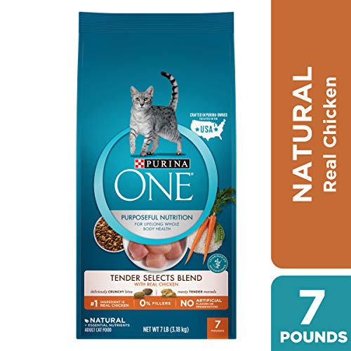 Product Cover Purina ONE Natural Dry Cat Food, Tender Selects Blend With Real Chicken - 7 lb. Bag