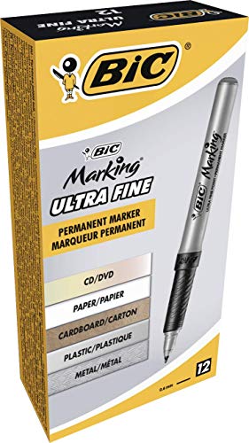 Product Cover BIC 8290801 Marking Permanent Marker, Fine Point, Black, 12-Count