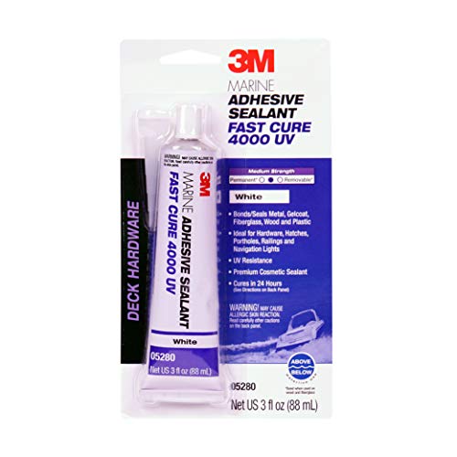 Product Cover 3M Marine Adhesive Sealant 4000 UV, PN05280, White, 3 oz Tube