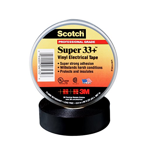 Product Cover Scotch(R) Super 33(TM) Vinyl Electrical Tape, 3/4 in x 52 ft, Black
