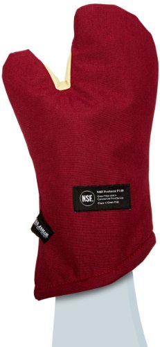 Product Cover San Jamar KT0215 Cool Touch Flame Conventional High Heat Intermittent Flame Protection up to 900°F Oven Mitt, 15