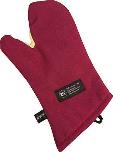 Product Cover San Jamar KT0212 Cool Touch Flame Conventional High Heat Intermittent Flame Protection up to 900°F Oven Mitt, 13