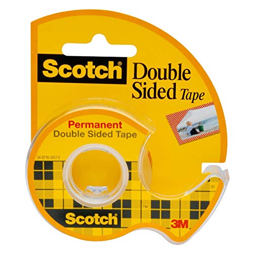 Product Cover Scotch Brand Double Sided Tape, Strong, Photo-Safe, Engineered for Holding, 3/4 x 300 Inches, Boxed, 1 Roll (237)