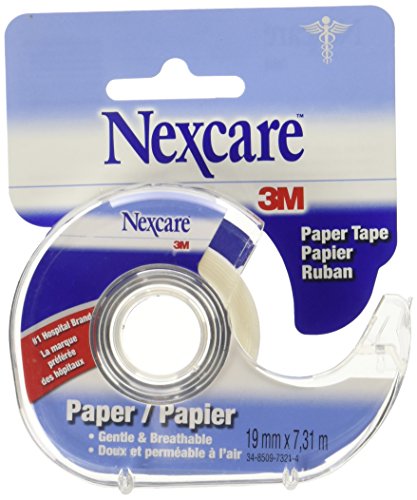 Product Cover Nexcare Gentle Paper Tape With Dispenser, From the #1 Leader in U.S. Hospital Tapes, 3/4 Inches x 8 Yard Roll